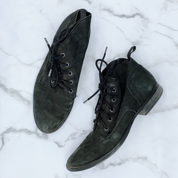 SAM EDELMAN desert boots suede charcoal lace - Picture 1 of 4